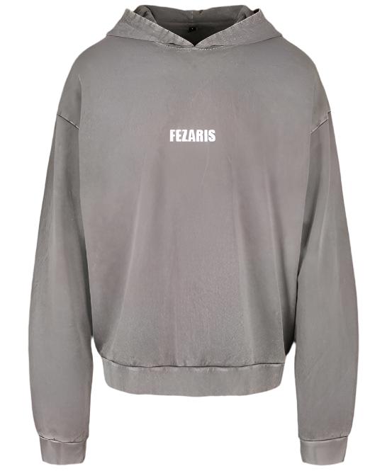 Acid Wash Oversized Hoodie - Grey