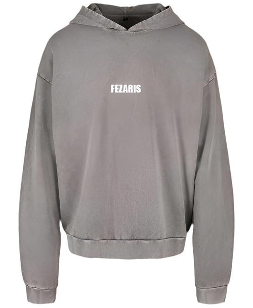 Acid Wash Oversized Hoodie - Grey